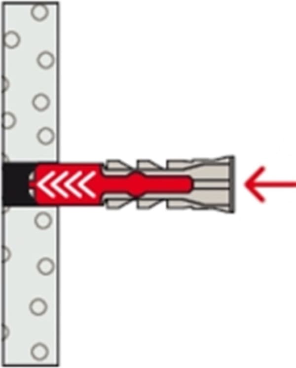 Fischer plugg Duopower med rund krok vit 6x30mm (per 6 st)