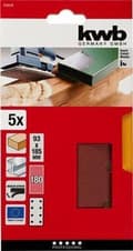 Miniatyrbild 1 av 3: KWB slipremsa 93 x 185 mm - Korn 180 - 818318 - 5 st.
