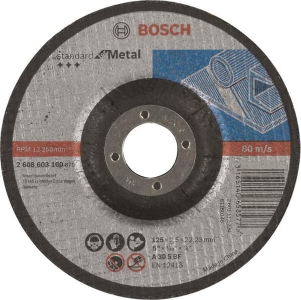 Skæreskive buet Standard til Metal A 30 S BF, 125 mm, 22,23 mm, 2,5 mm 1.