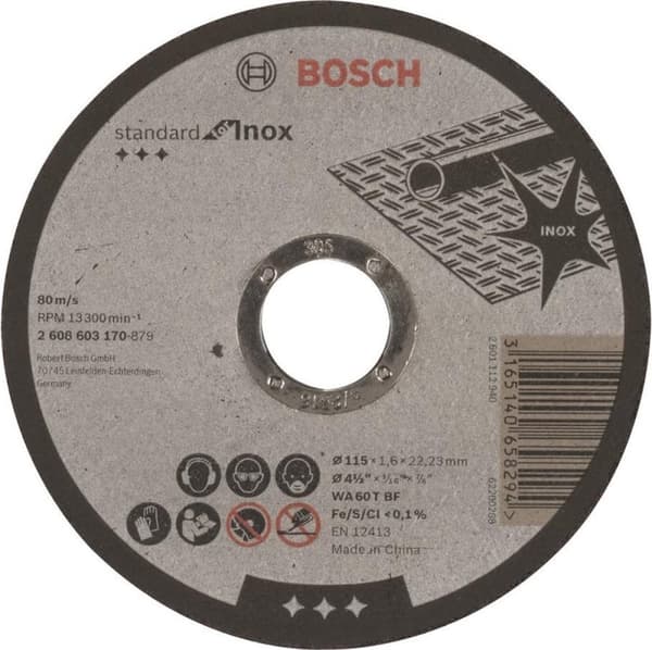 Skæreskive højre standard til Inox WA 60 T BF, 115 mm, 22,23 mm, 1,6 mm 1 stk.
