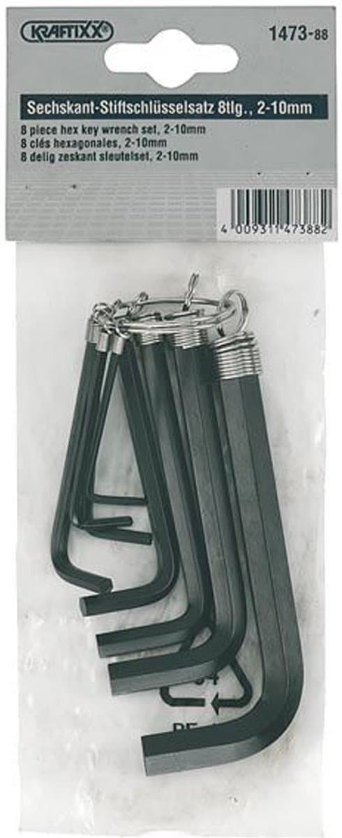 Kraftixx unbrakonøgler 2-10 mm - 8 stk