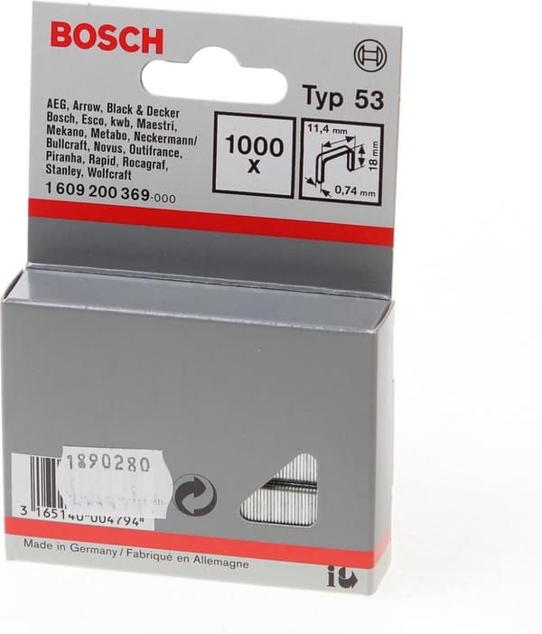 Bosch - Nitte med fint gevind type 53 11,4 x 0,74 x 18 mm