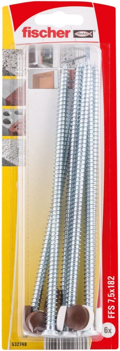 Fischer FFS 7,5 x 182 K NV Rampluggar 532748 1 set(ar)