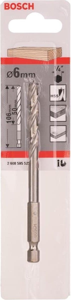 Bosch træbor sekskant - 6 mm