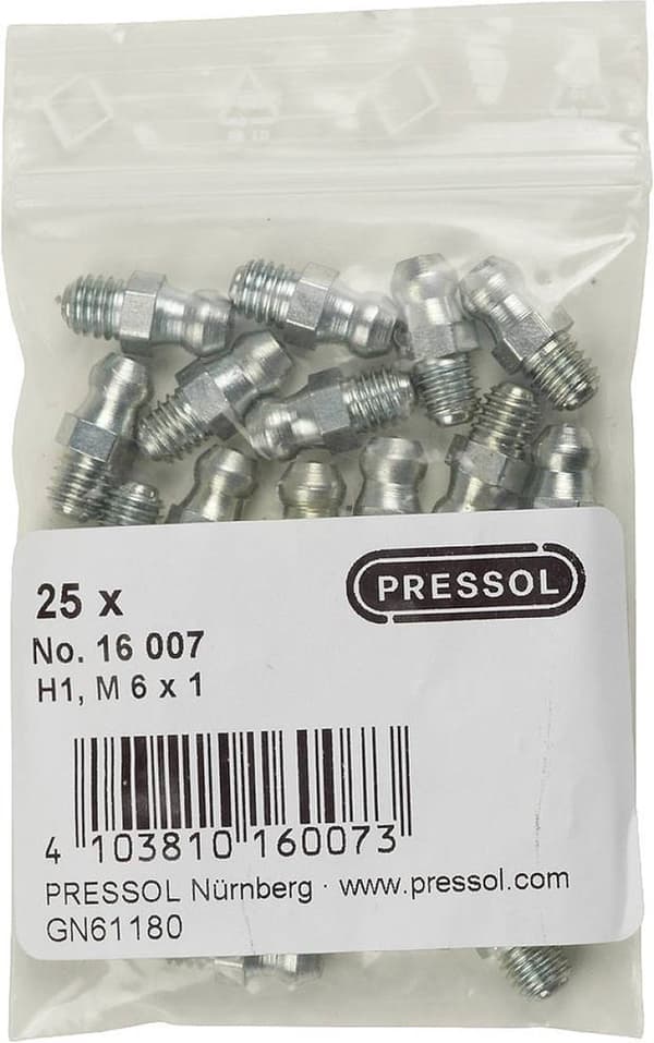 Pressol Konisk sjönippel H1-höger, M 6 x 1-VZ 25 st.