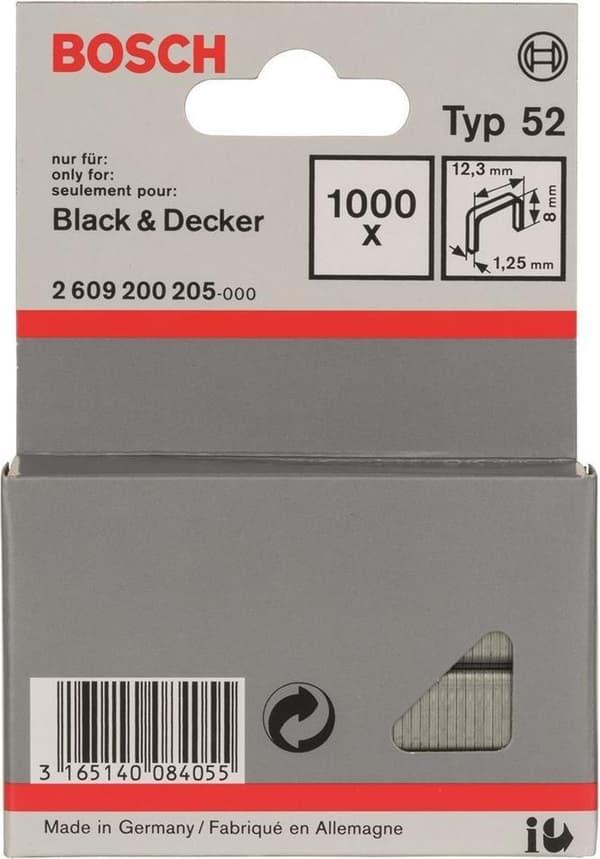 Bosch - Nit med plåttråd typ 52 12,3 x 1,25 x 8 mm