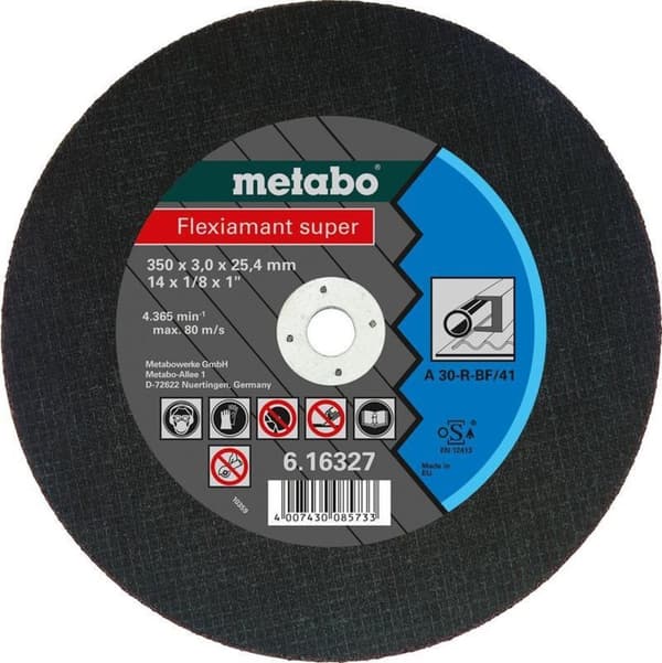 Metabo 616327000 / 616338000 Flexiamant Skæreskive - 350 x 25,4 x 3 mm - metal