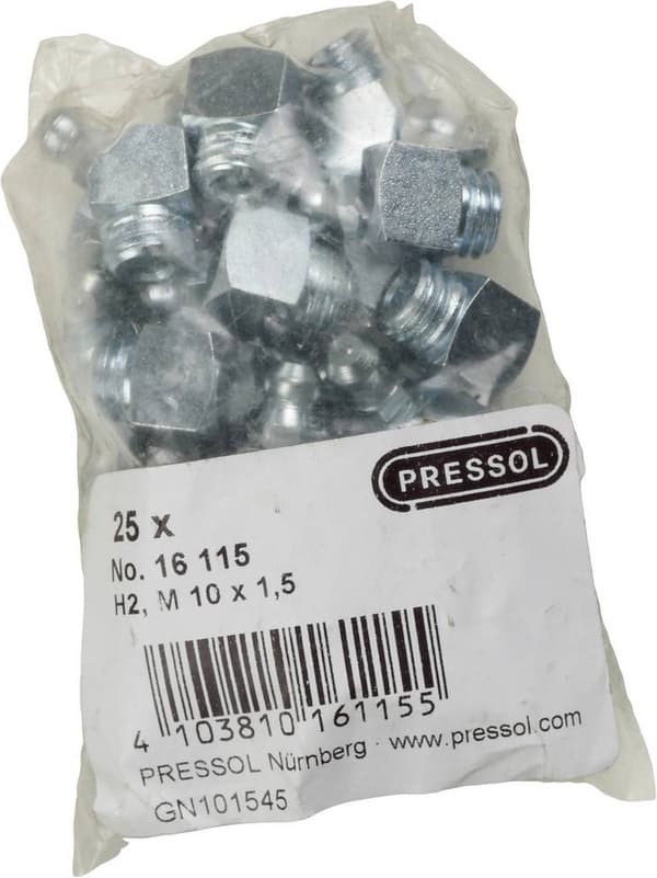 Pressol Konisk sjönippel H2-45°, M 10 x 1,5-VZ 25 st.