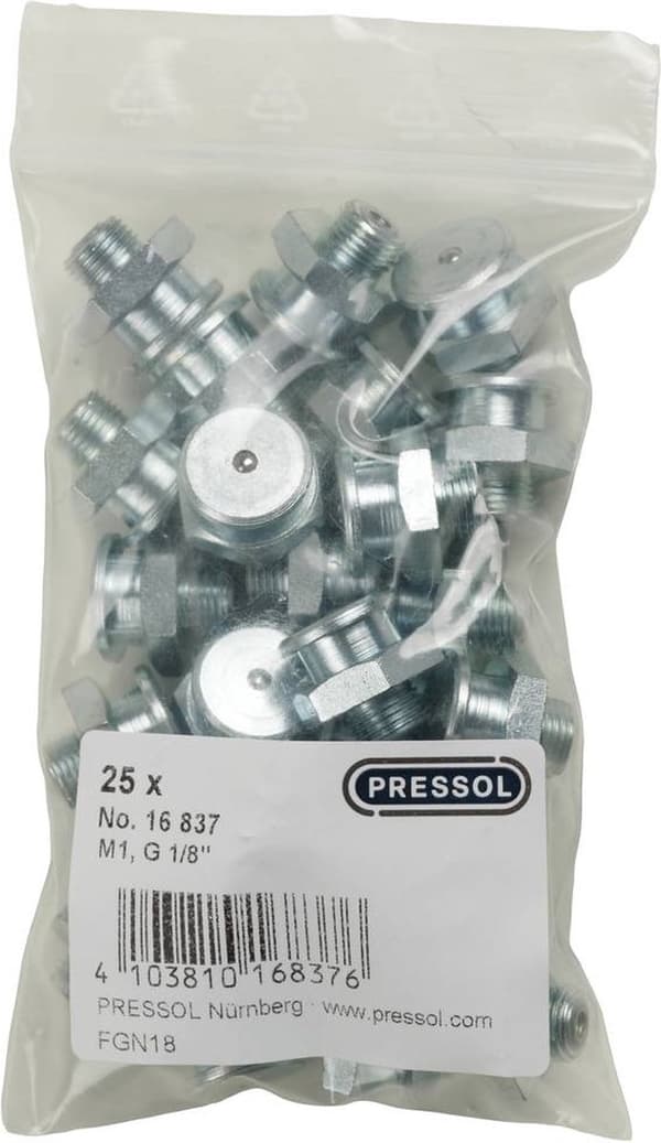 Pressol FLAD SMØRENIPLE M1-KØ 16, G 1/8-VZ 25 stk.