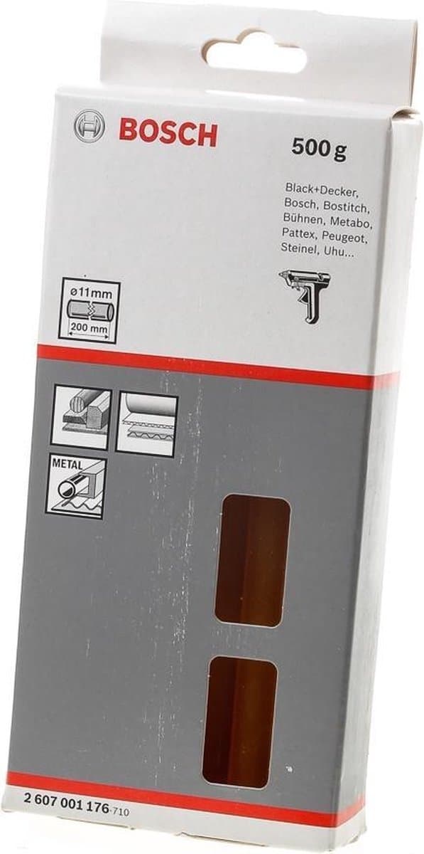 Bosch limpatroner gul - diameter 11 mm - længde 200 mm - 25 stk.