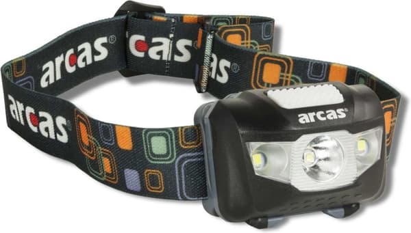 Arcas 307 10010 Lanterne på pandebånd Sort LED Sort