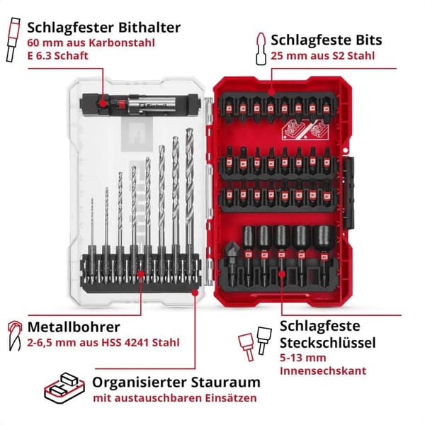 Einhell 108773 Borr- och bitssortiment 39 st