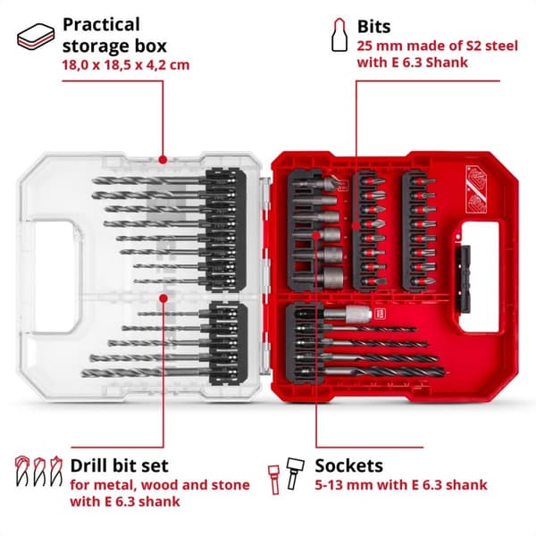 Einhell 109053 Borr- och bitssortiment 40 st