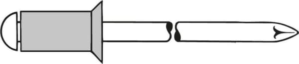 Gesipa 1454082 Standard blind jack søm - Forsænket hoved - Åben - AL/ST - 4 x 10 mm (500 stk)