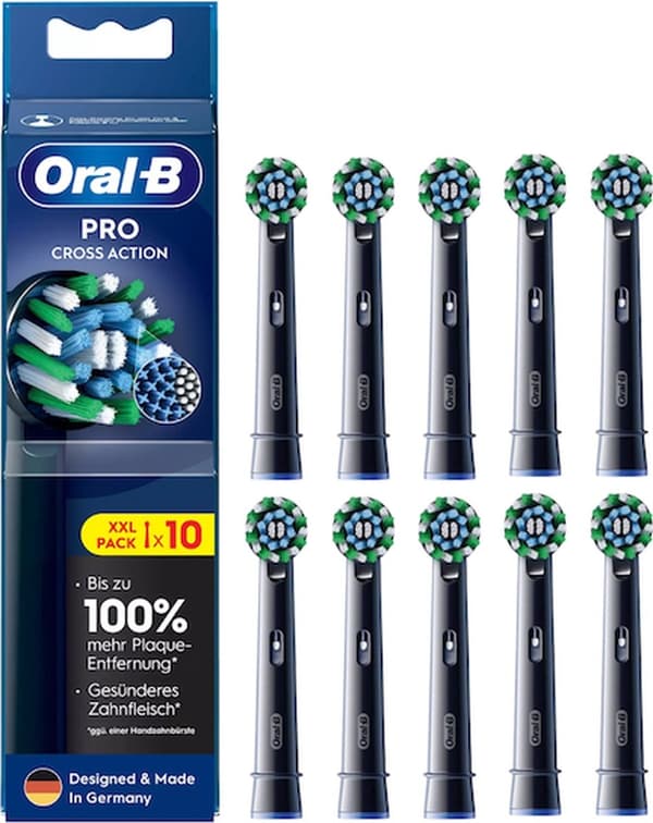 Oral-B PRO Cross Action Sorte børstehoveder - 10 stk