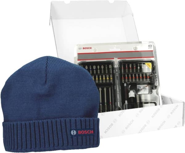 Bosch tilbehør 0615997658 bit sæt 43-delt, Phillips Phillips, Pozidriv Phillips, slot, T-profil