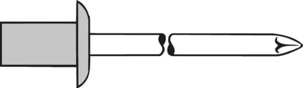 CAP standard blindnitte Fladt rundt hoved 4,0x9,5mm GESIPA
