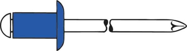 Gesipa 1454620 Standard blind jack søm - Fladt hoved - ST/ST - 5,0 x 25 mm (250 stk.)