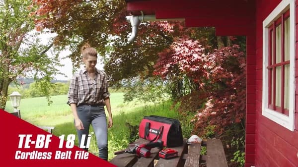 Einhell TE-BF 18 Li-Solo akku båndfil 4461000 akku båndsliber med tilbehør, uden batteri, z