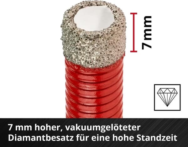 Einhell 500400 Fliseboresæt 7-delt 6 mm, 8 mm, 10 mm, 12 mm, 14 mm M14 1 sæt(er)