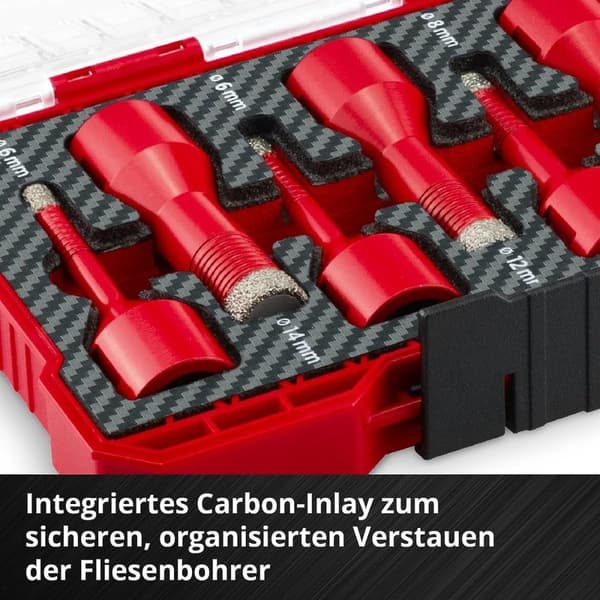 Einhell 500400 Fliseboresæt 7-delt 6 mm, 8 mm, 10 mm, 12 mm, 14 mm M14 1 sæt(er)