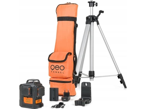 Green plane cross laser 3x360° [534630, FLG 6X-GREEN L83-easy] Sort, Oransje