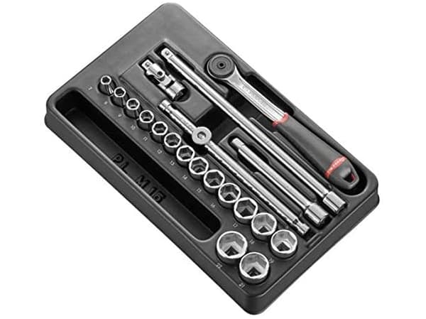 Facom MOD.J161-36, Hylsyavaimen sarja, 3/8", metrinen, 20 päätä, 1.66 kg, B07C67NHJ8