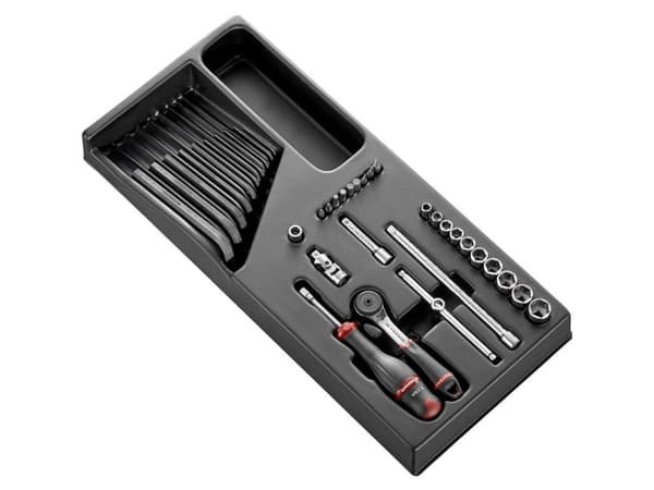 Facom hylsadaptersats 1/4 (6,3 mm) 36 delar MOD.R161-26