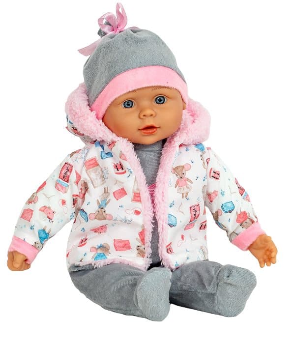 BLØD BABY INTERAKTIV DUKKE 40 cm STORE TALER SINGER TALER 2 SPROG