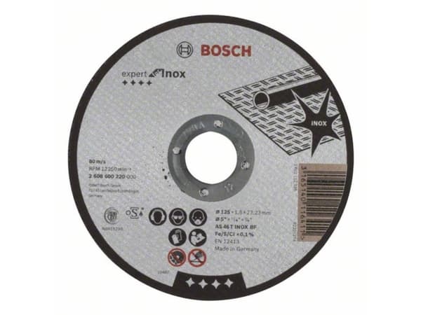 Bosch 2 608 600 220, levyleikkuri, Tasainen keskiosa, Metalli, Bosch, 2,22 cm, 12,5 cm