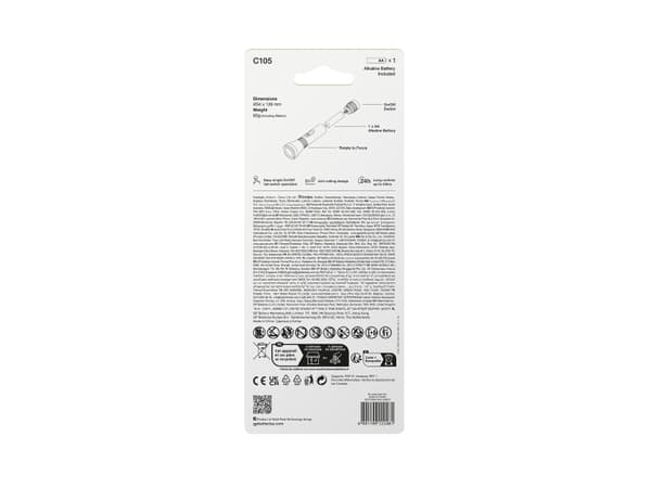 GP Battery GP C105 - LED taskulamppu C105 50 lm musta 1xAA Mignon (GPEVEFLC105481)