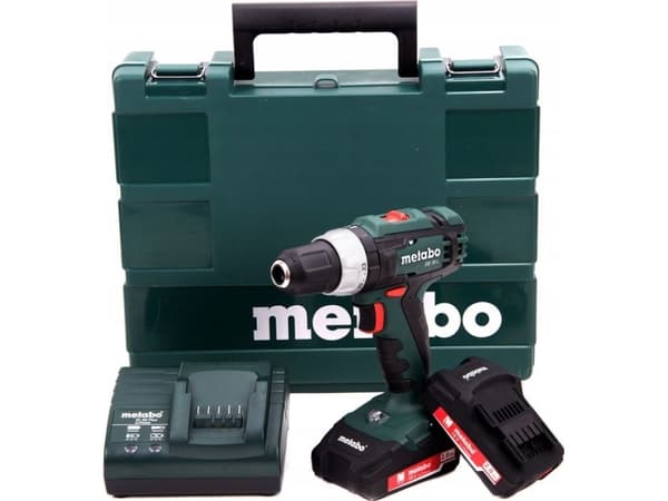 Metabo SB 18 L - Hammerbor - trådløs - 2 hastigheter - nøkkelfri borhylse 13 mm - 50 N·m - 2 batterier - 18 V