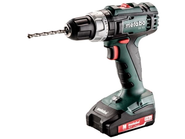 Metabo SB 18 L - Hammerbor - trådløs - 2 hastigheter - nøkkelfri borhylse 13 mm - 50 N·m - 2 batterier - 18 V