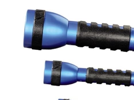 Hama FL-130 Torch Set, Käsikokoinen taskulamppu, Musta, Sininen, LED, AA, 3 kpl