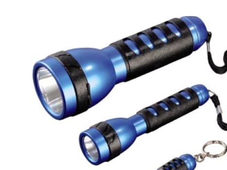 Hama FL-130 Torch Set, Käsikokoinen taskulamppu, Musta, Sininen, LED, AA, 3 kpl musta, Sininen