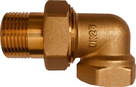 FIX-PRO Radiatorförskruvning ½" vinklad, CW617 mässing, GDV-godkänd för dricksvatten