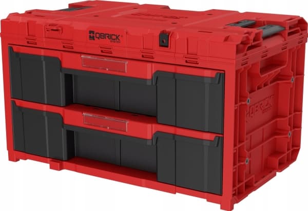 Q-Brick verktøykasse med skuffer Qbrick System ONE 2.0 DRAWER 2 Plus VERKTØYKASSE EKSPERT Raudonas Ultra HD Custom