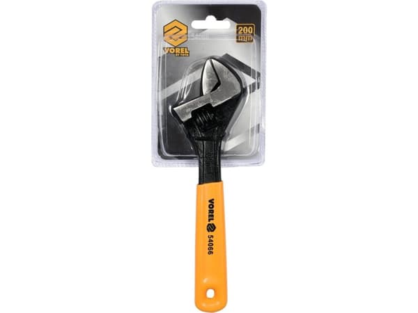 Vorel skiftnyckel 200 mm med gummigrepp (54066)