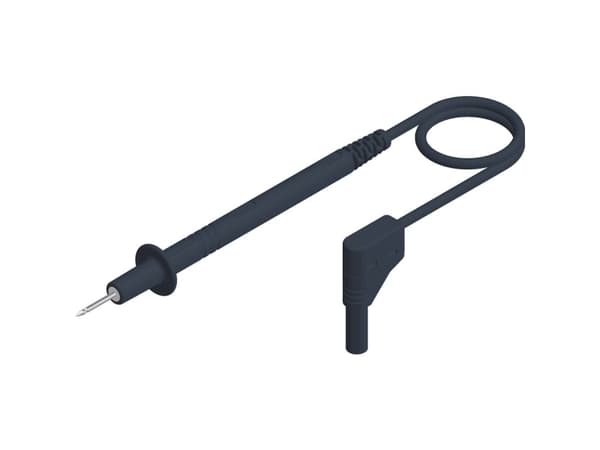 SKS Hirschmann PL 2700 S W sw Prøveledning Testspids 4 mm-stik 1.00 m Sort 1 stk