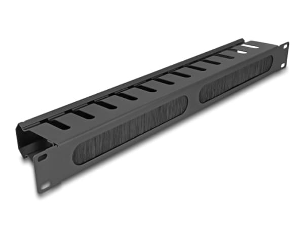 DeLOCK 67069, Kabelbakkepanel, Sort, Metalli, 1U, 48,3 cm (19"), 70 mm