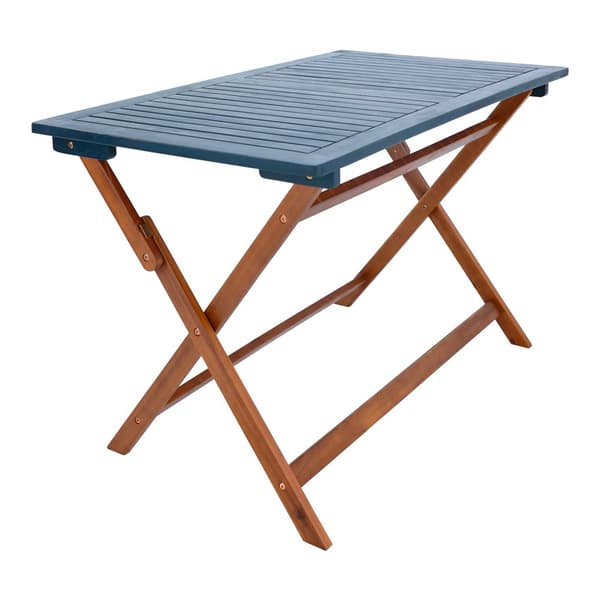 Matgrupp Altamura av bord och 4 stolar akacia [en.casa]