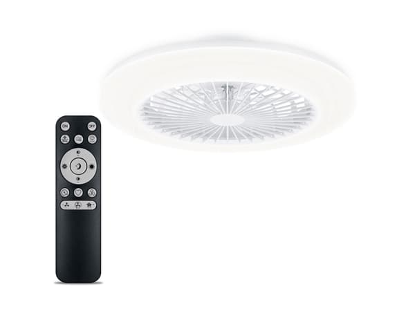 Philips Amigo-taklampe med vifte, 60 + 25 W, LED, 6500 lm, IP20, Hvit