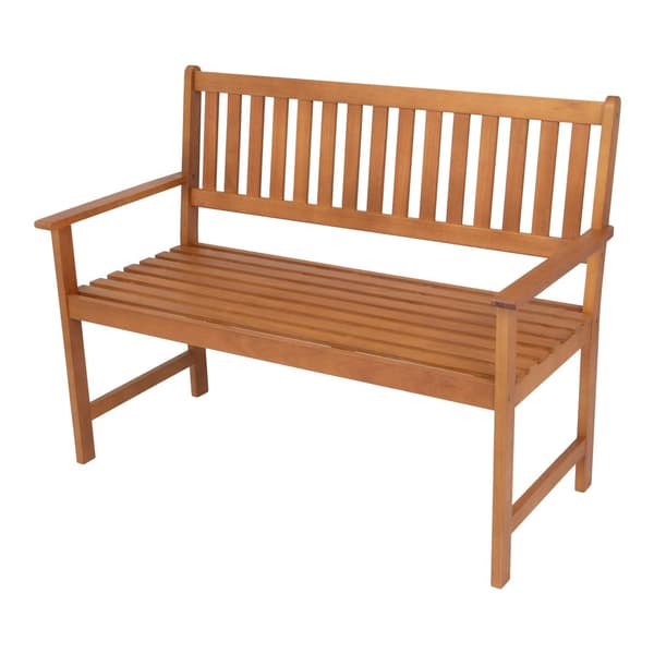 Trädgårdsbänk Canzano 120x58x90 cm eukalyptus [casa.pro]