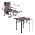 Miniatyrbild 3 av 11: Campingset Bellante av bord och hopfällbara stolar stål grå [casa.pro]