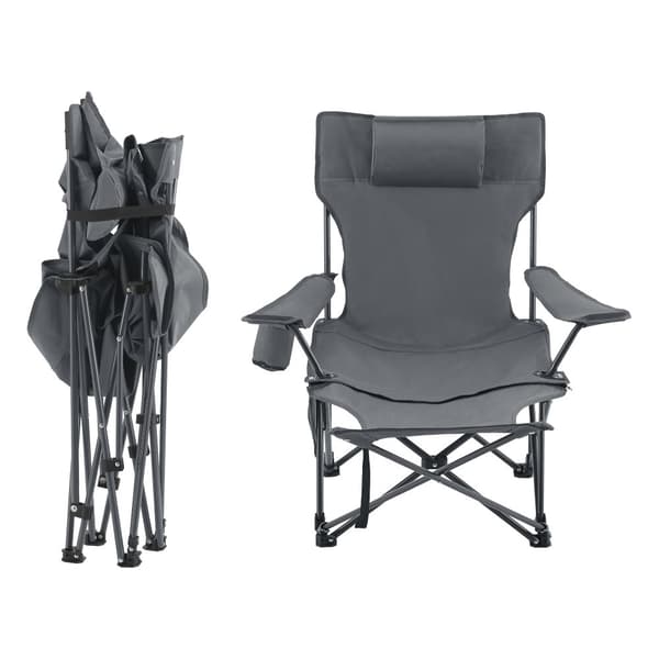 Campingset Bellante av bord och hopfällbara stolar stål grå [casa.pro]