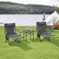 Miniatyrbild 1 av 11: Campingset Bellante av bord och hopfällbara stolar stål grå [casa.pro]