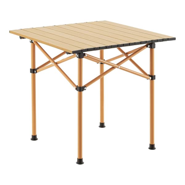 Campingset Bellante av bord och hopfällbara stolar stål beige [casa.pro]