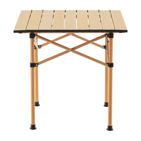 Campingset Bellante av bord och hopfällbara stolar stål beige [casa.pro]