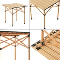 Miniatyrbild 6 av 11: Campingset Bellante av bord och hopfällbara stolar stål beige [casa.pro]