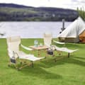 Miniatyrbild 1 av 11: Campingset Bellante av bord och hopfällbara stolar stål beige [casa.pro]